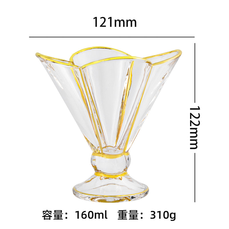 Gold Elegant Verona Dessert Cups /6