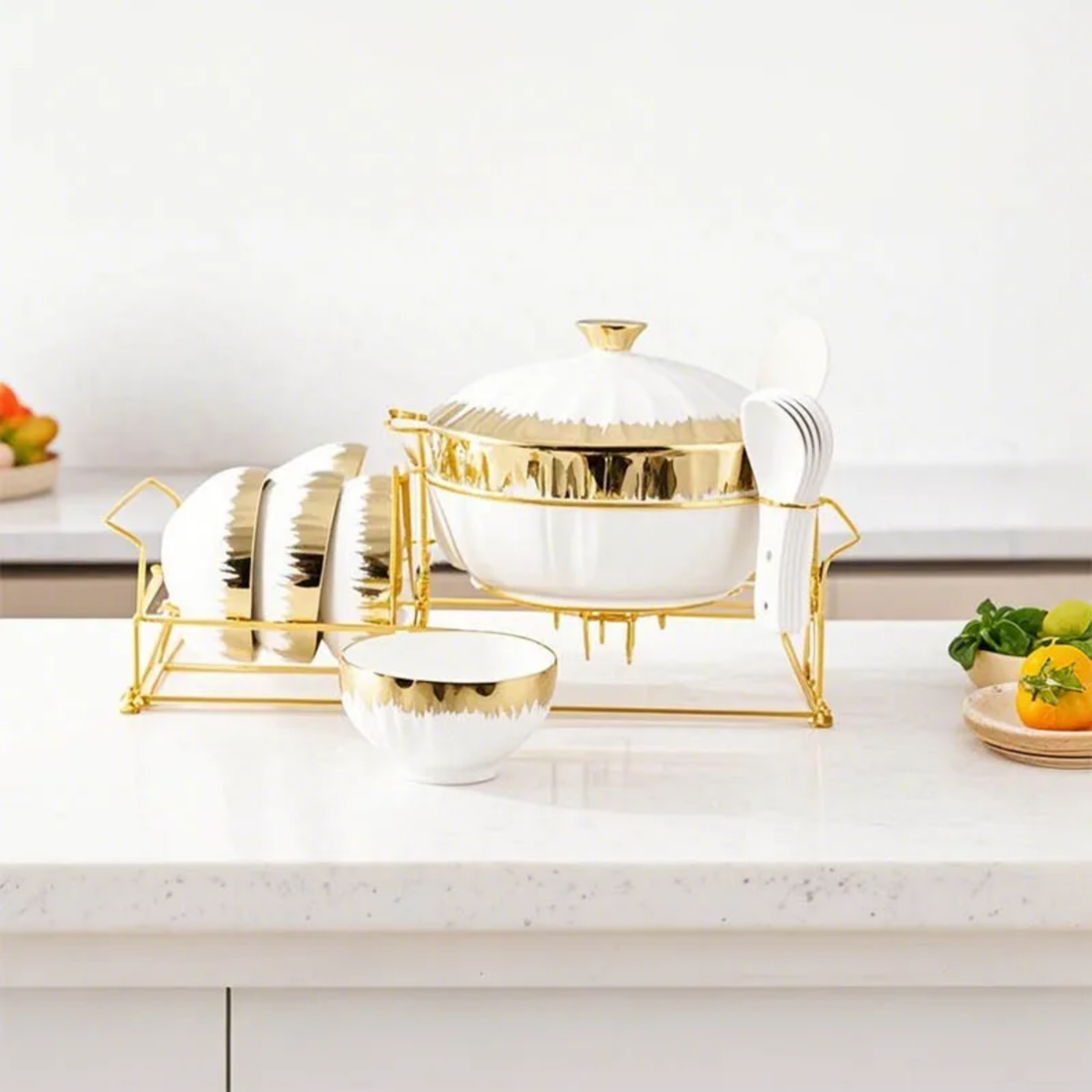 Luxury Tureen and 6 Serving Set