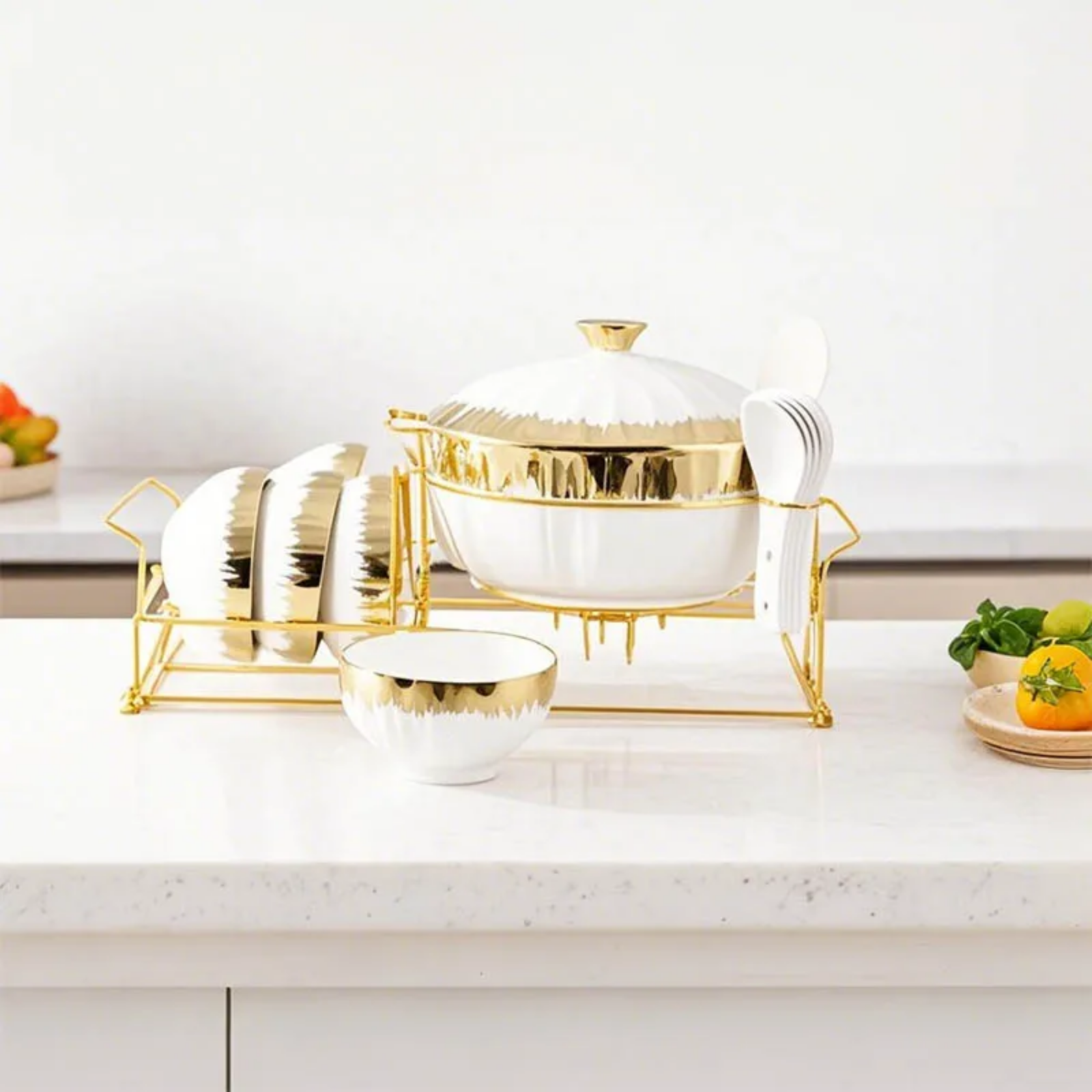 Luxury Tureen and 6 Serving Set