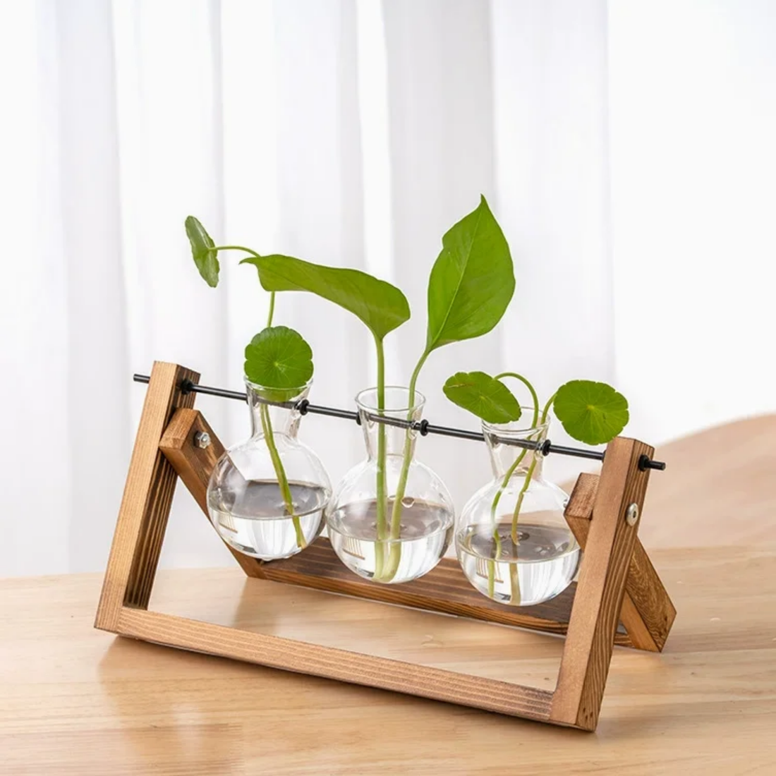Trio Wooden Swing Vase