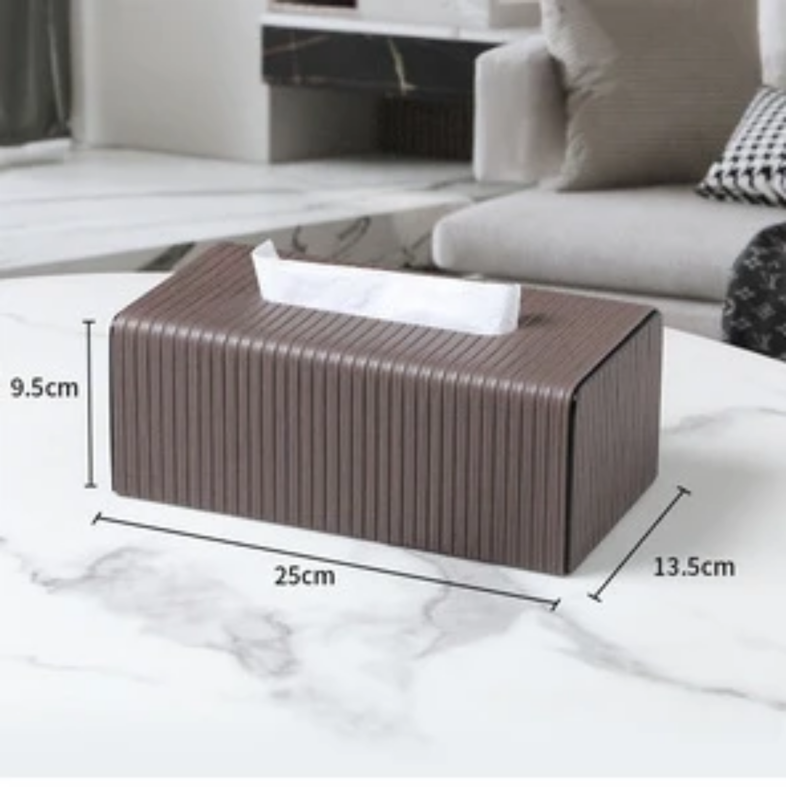 Fluted Tissue Box Holder