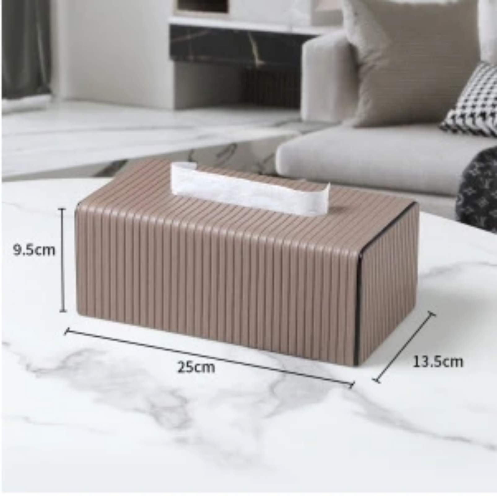 Fluted Tissue Box Holder