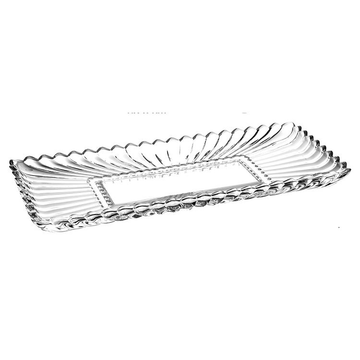 Clear Luxe Oblong Cake Tray