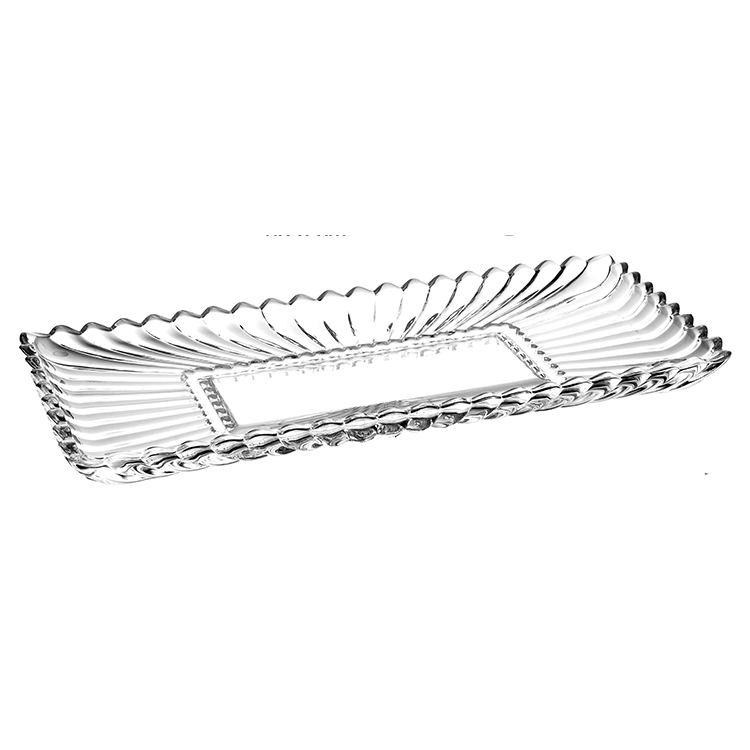 Clear Luxe Oblong Cake Tray