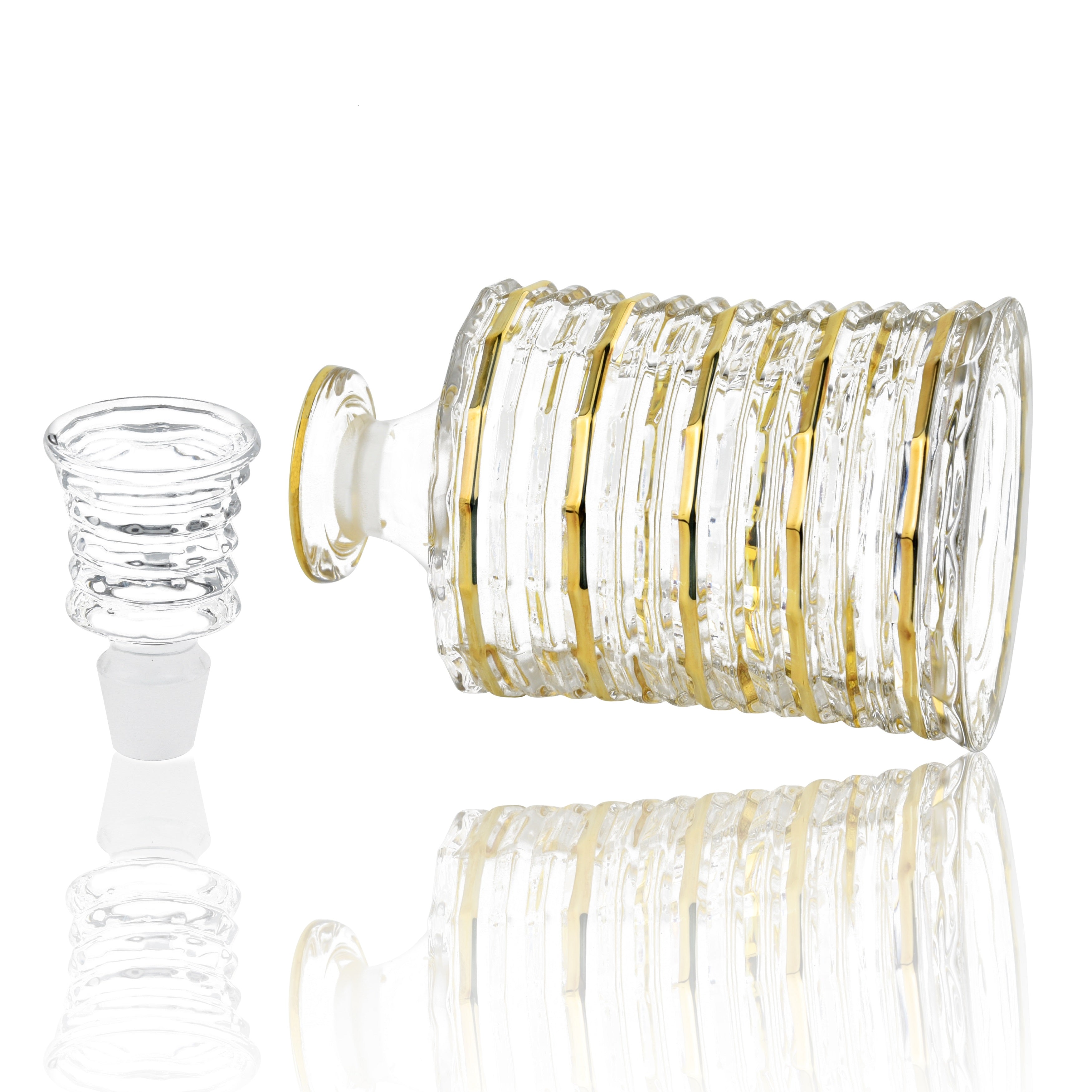 Gold Circular Decanter