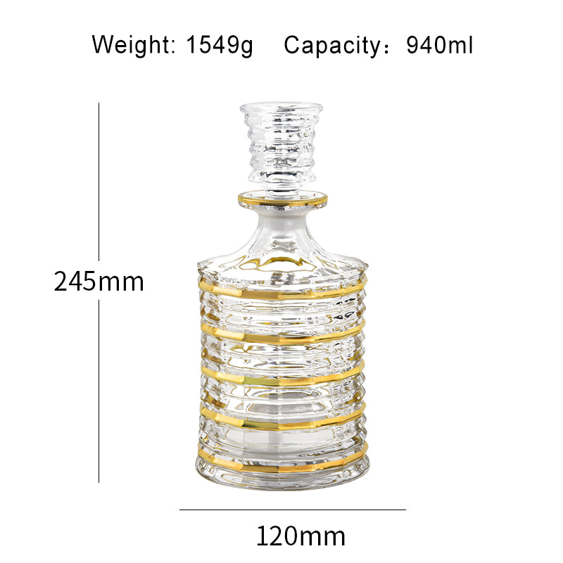 Gold Circular Decanter