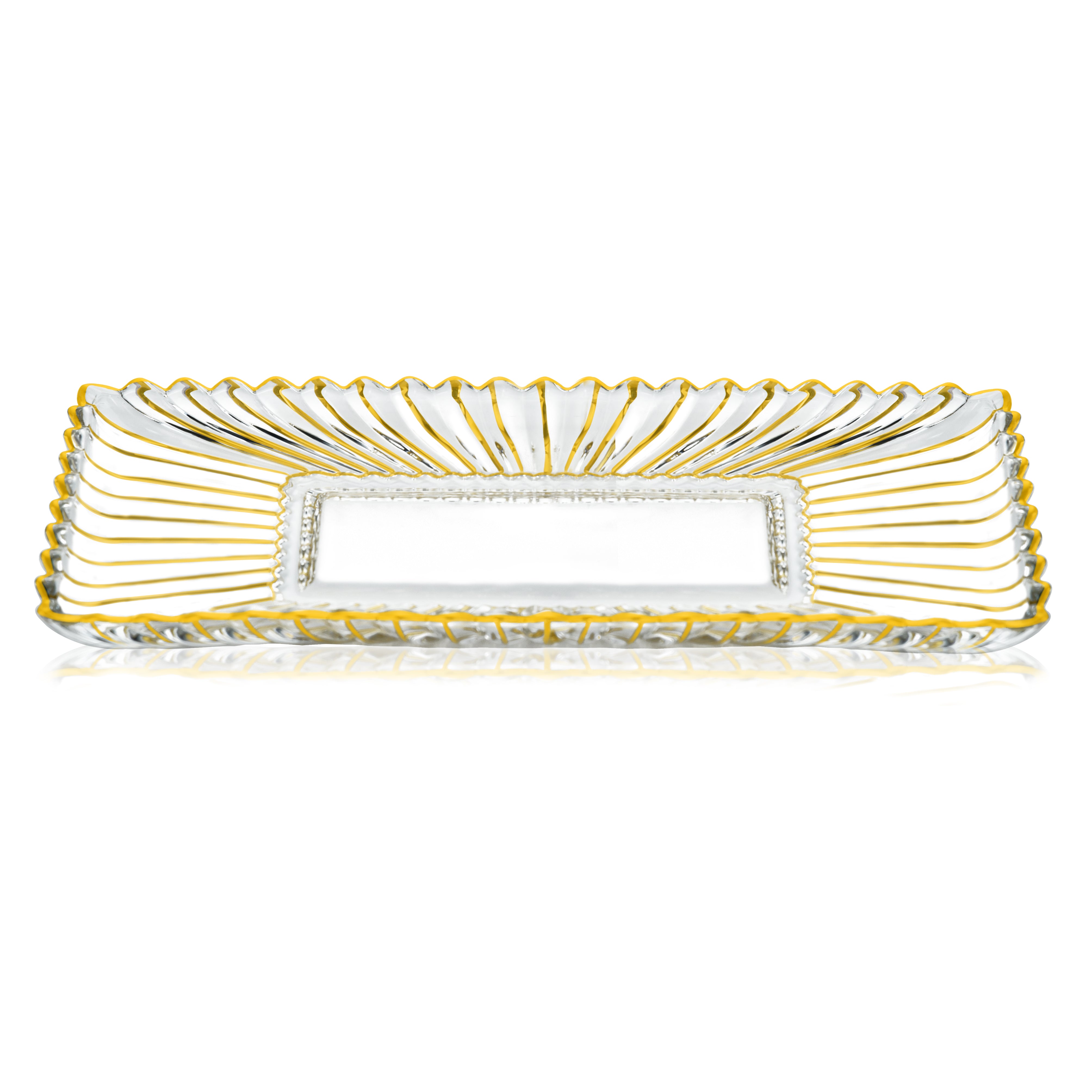 Gold Luxe Oblong Cake Tray