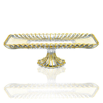 Gold Luxe Oblong Cake Stand