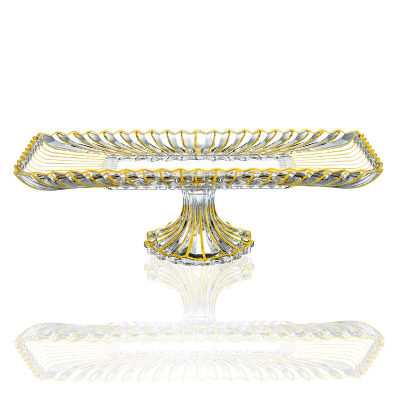 Gold Luxe Oblong Cake Stand