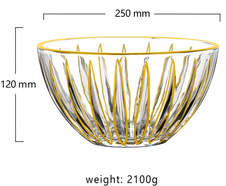 Gold Brilliant Salad Bowl
