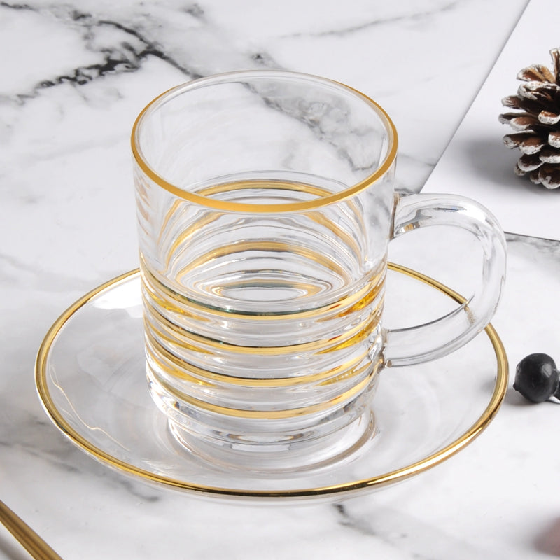 Gold Cup & Saucer Set /6