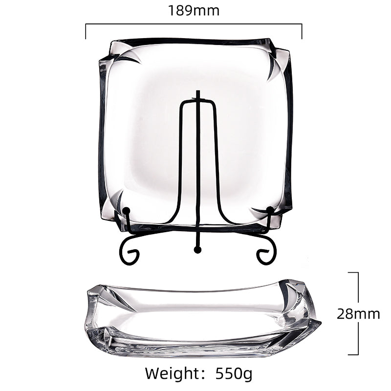 Clear Verona Cake Plates /6