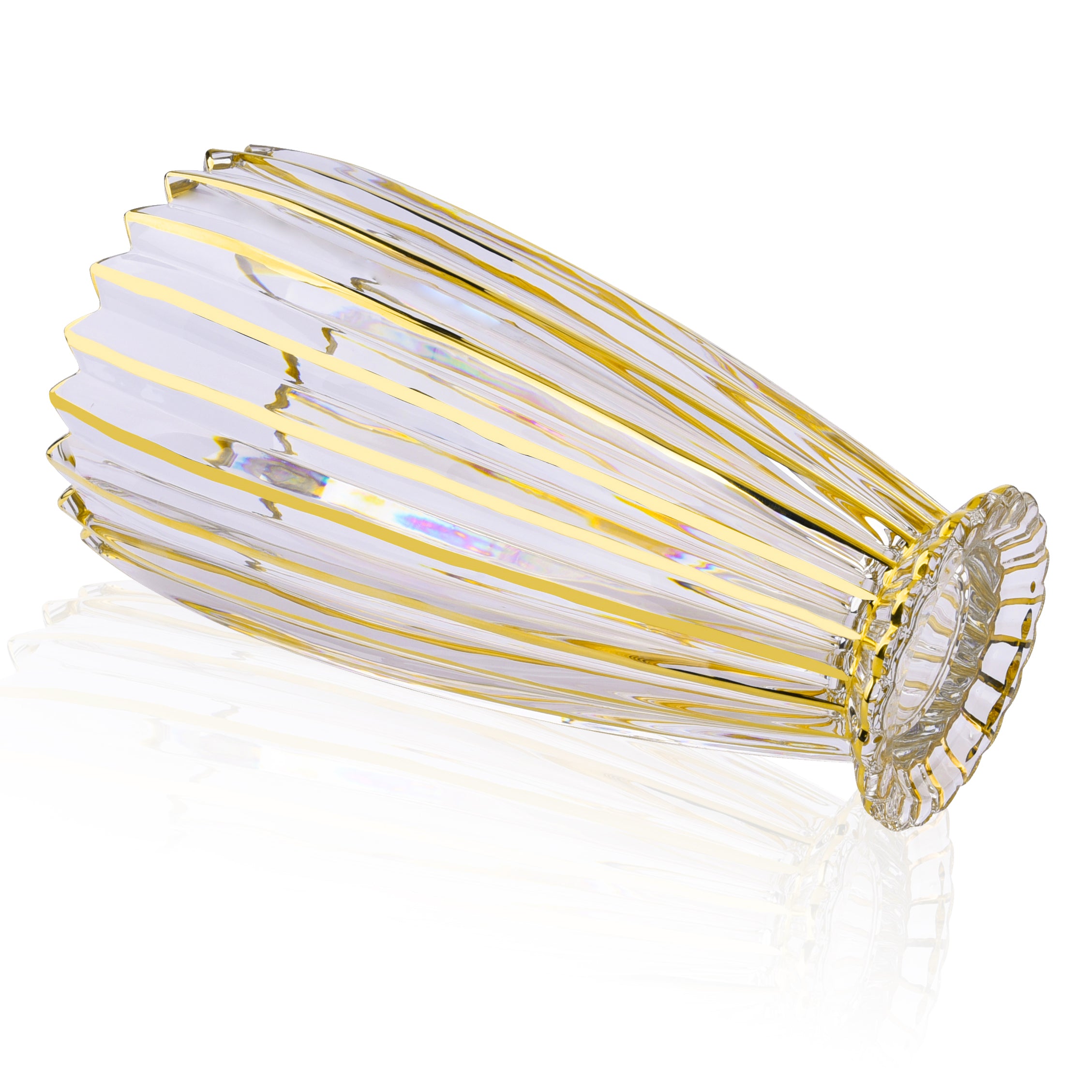 Gold Luxe Fluted Vase