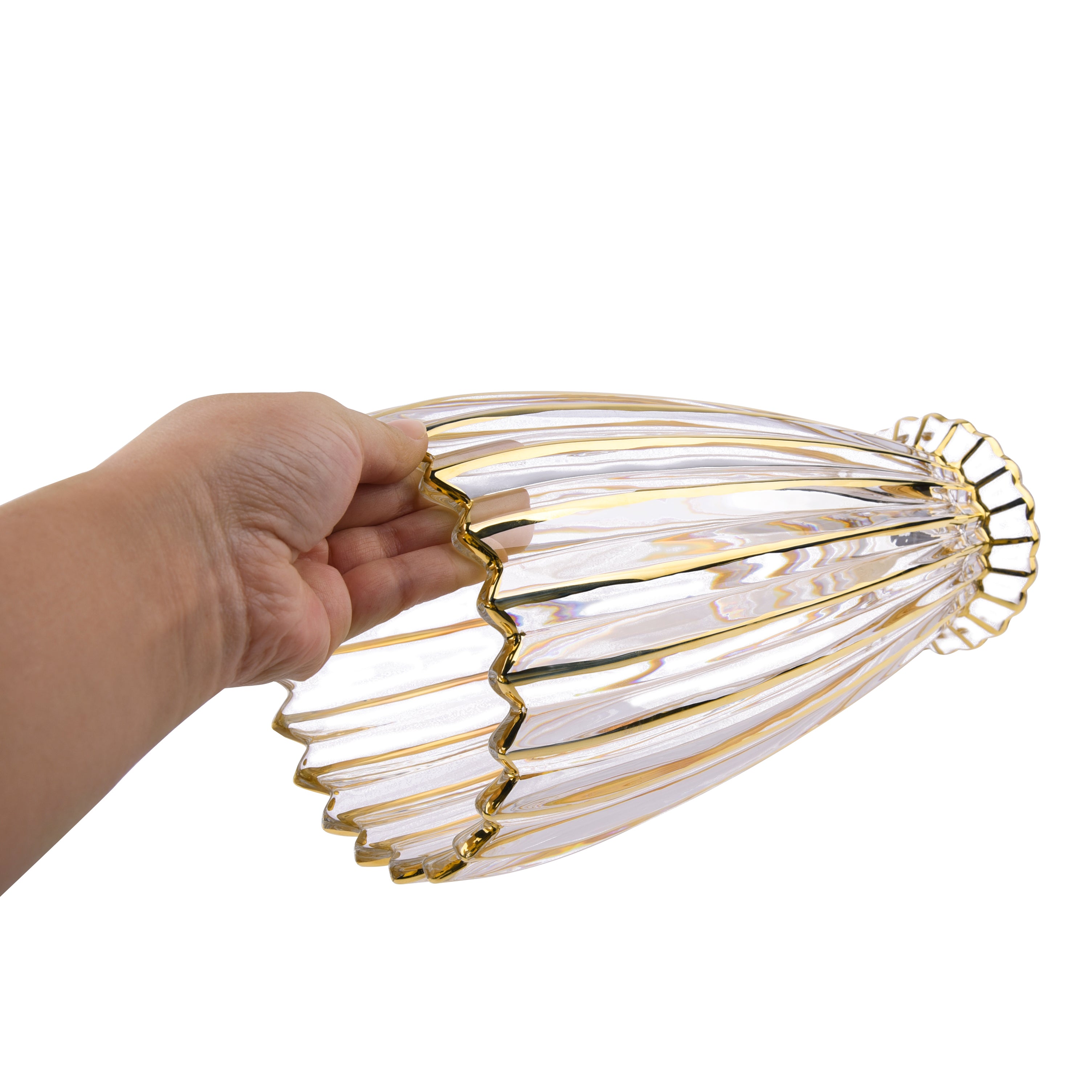 Gold Luxe Fluted Vase