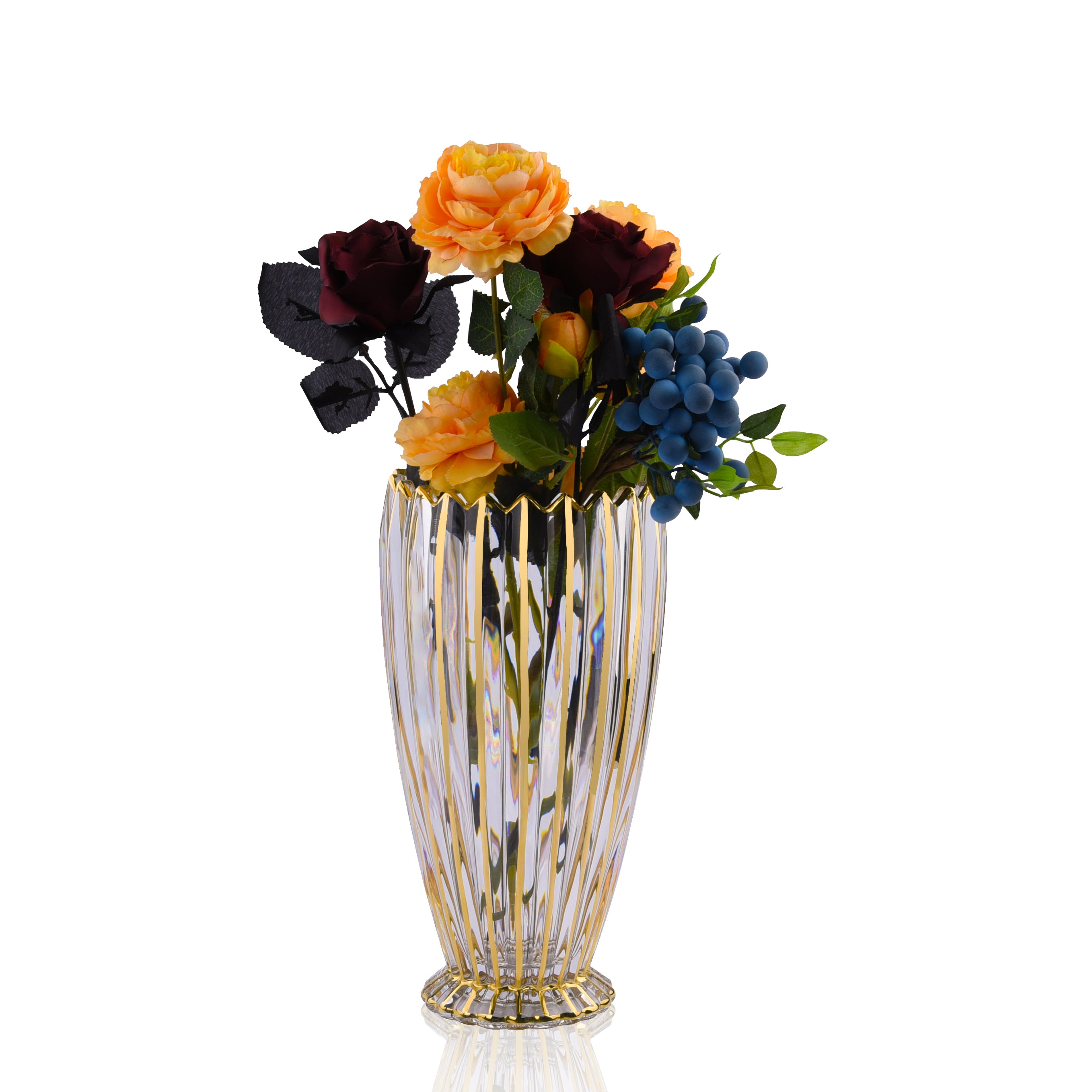 Gold Luxe Fluted Vase
