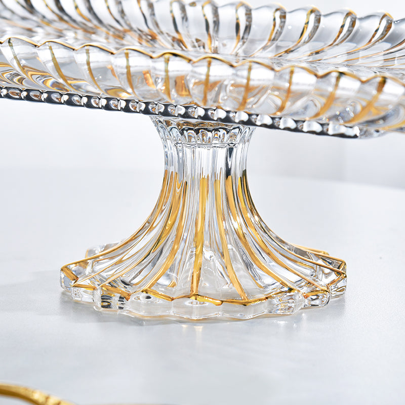 Gold Luxe Oblong Cake Stand