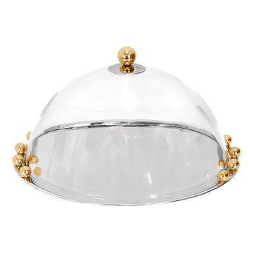 Mirror Gold Accent Cake Dome