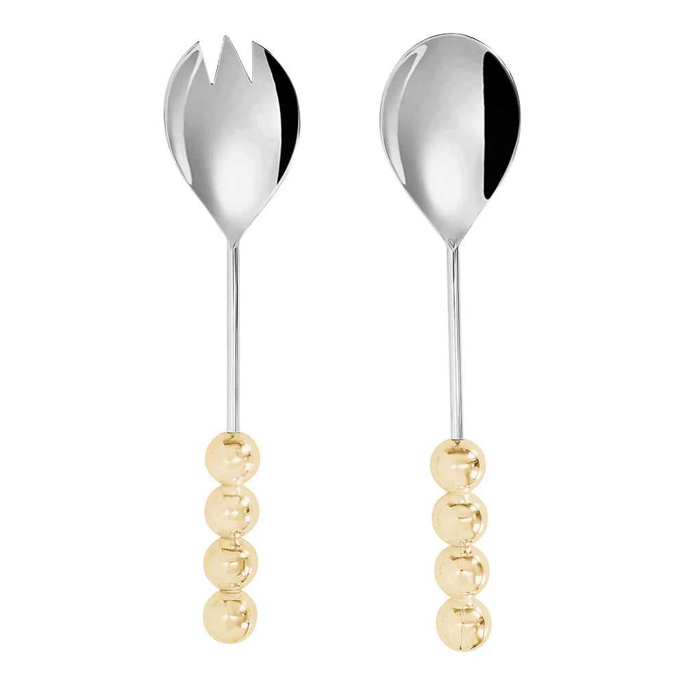 Gold Accent Mirror Salad Servers