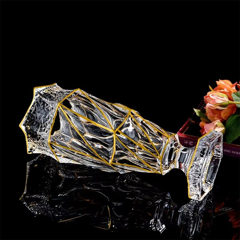 New Gold Verona Footed Vase