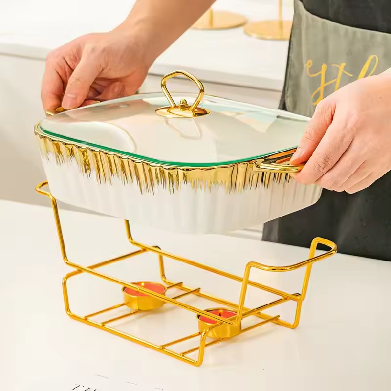 Brushed Warming Dish