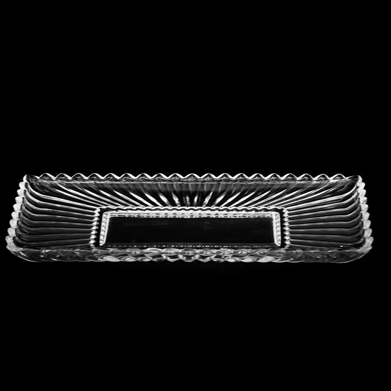 Clear Luxe Oblong Cake Tray