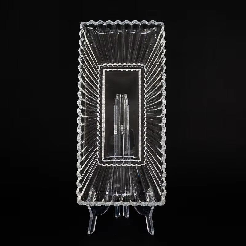 Clear Luxe Oblong Cake Tray