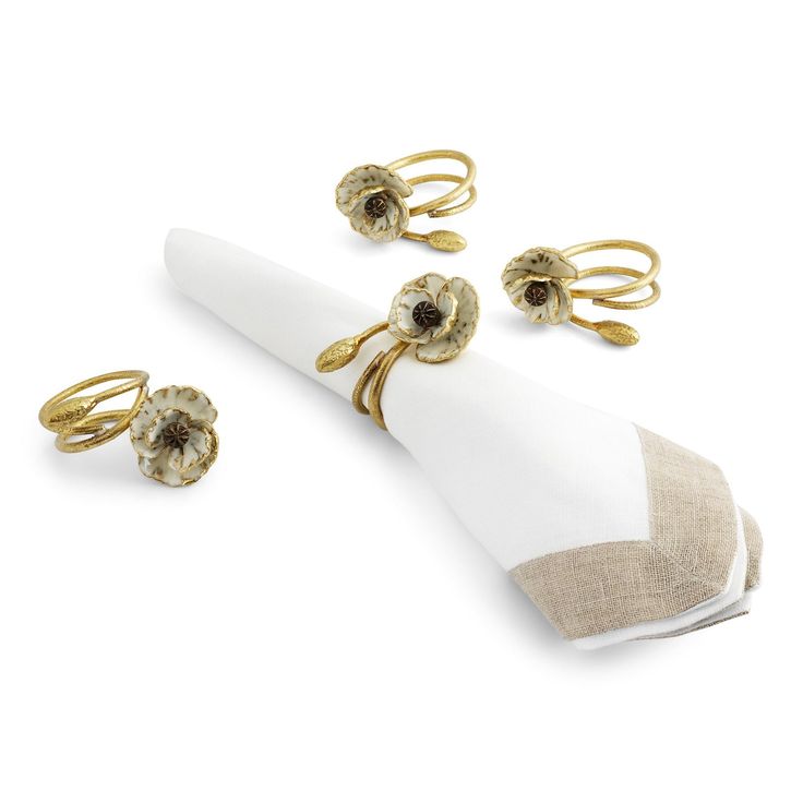 Linen Border Napkins /6
