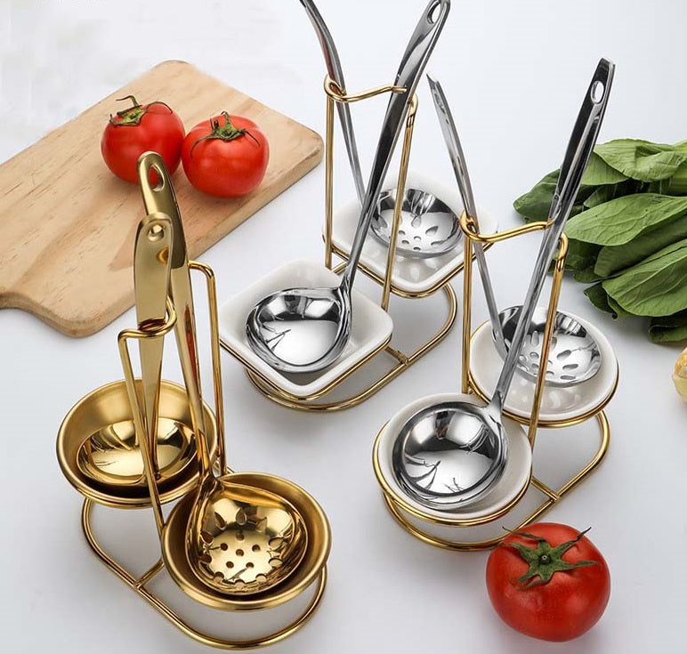 Luxury Gold Double Serving Set