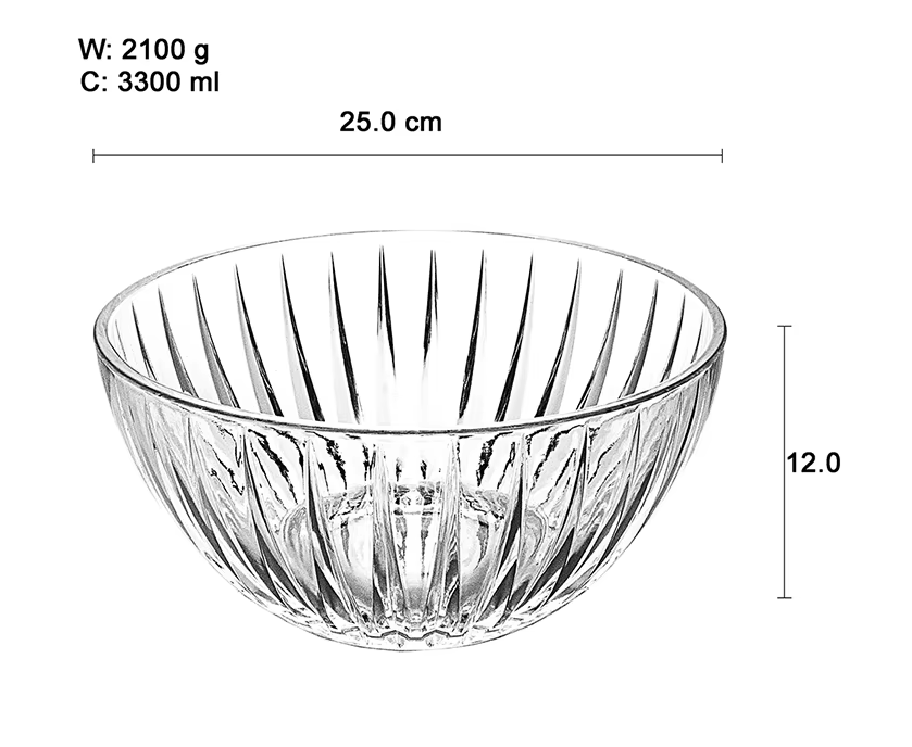 Clear Brilliant Salad Bowl