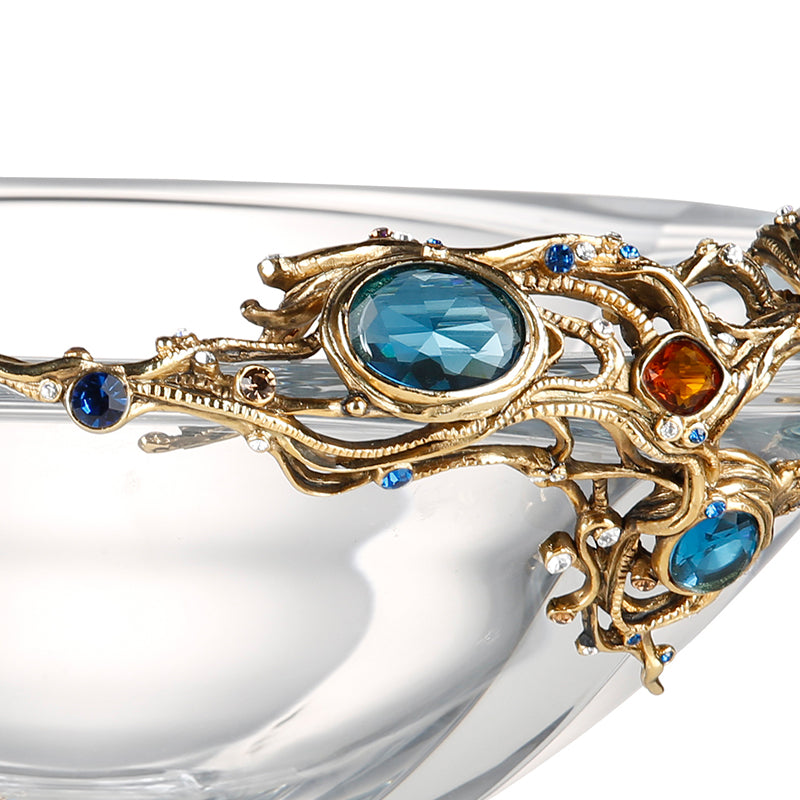 Equisite Crystal & Gem Stones Bowl