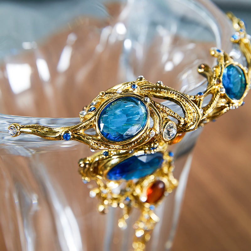 Equisite Crystal & Gem Stones Vase
