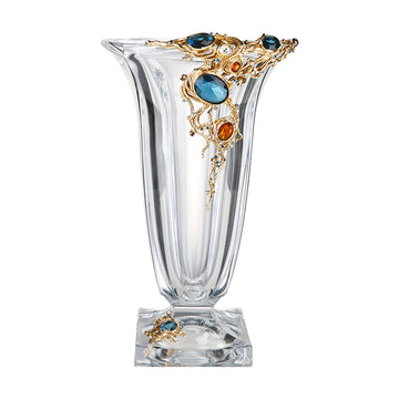 Equisite Crystal & Gem Stones Vase