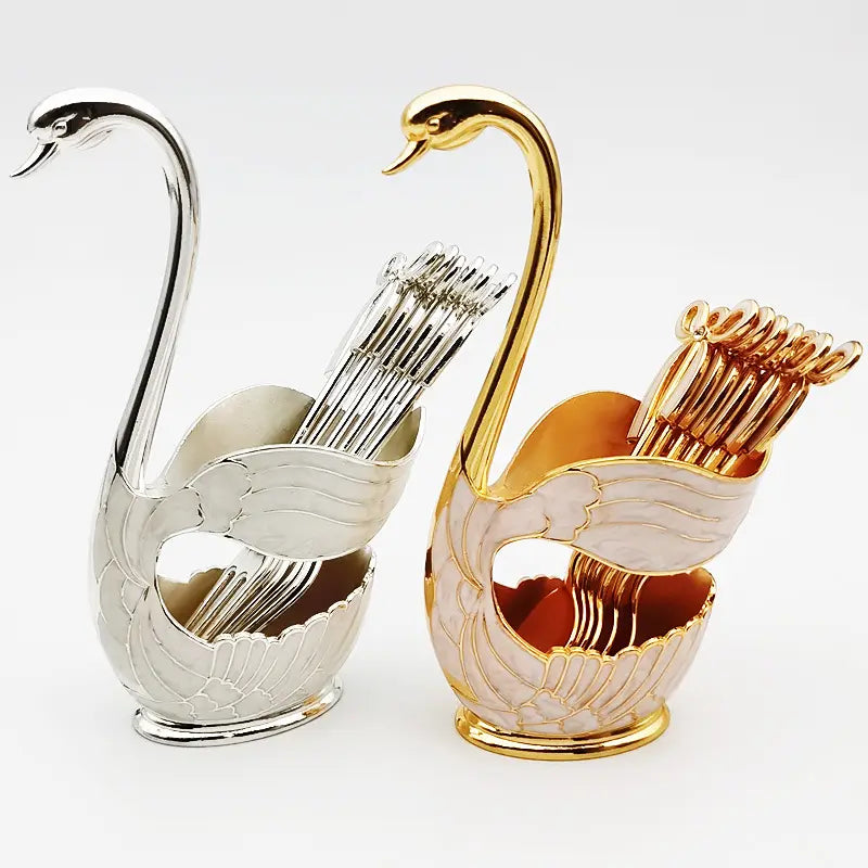 Swan Dessert Forks or Spoons /6