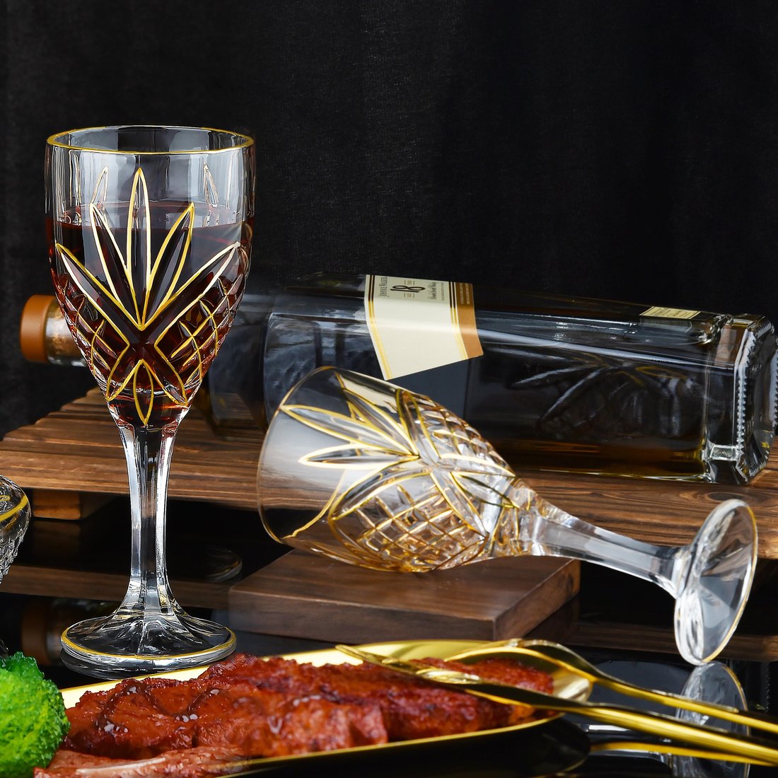 Gold Dublin Goblets /6