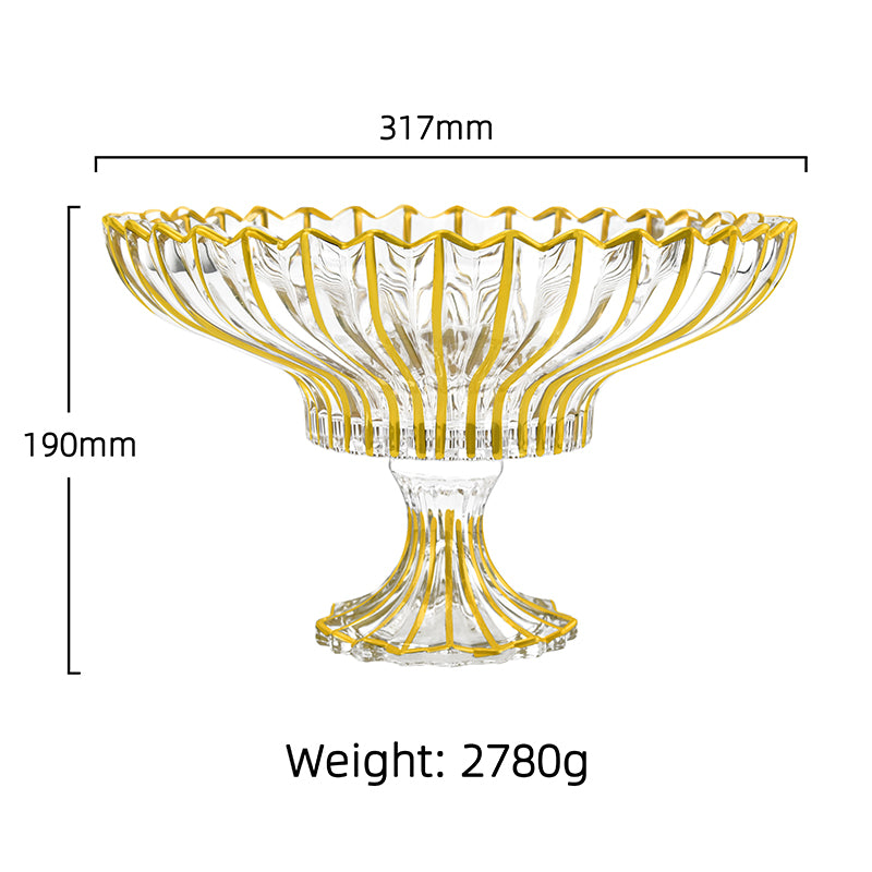 Gold Luxe Bowl on Stand