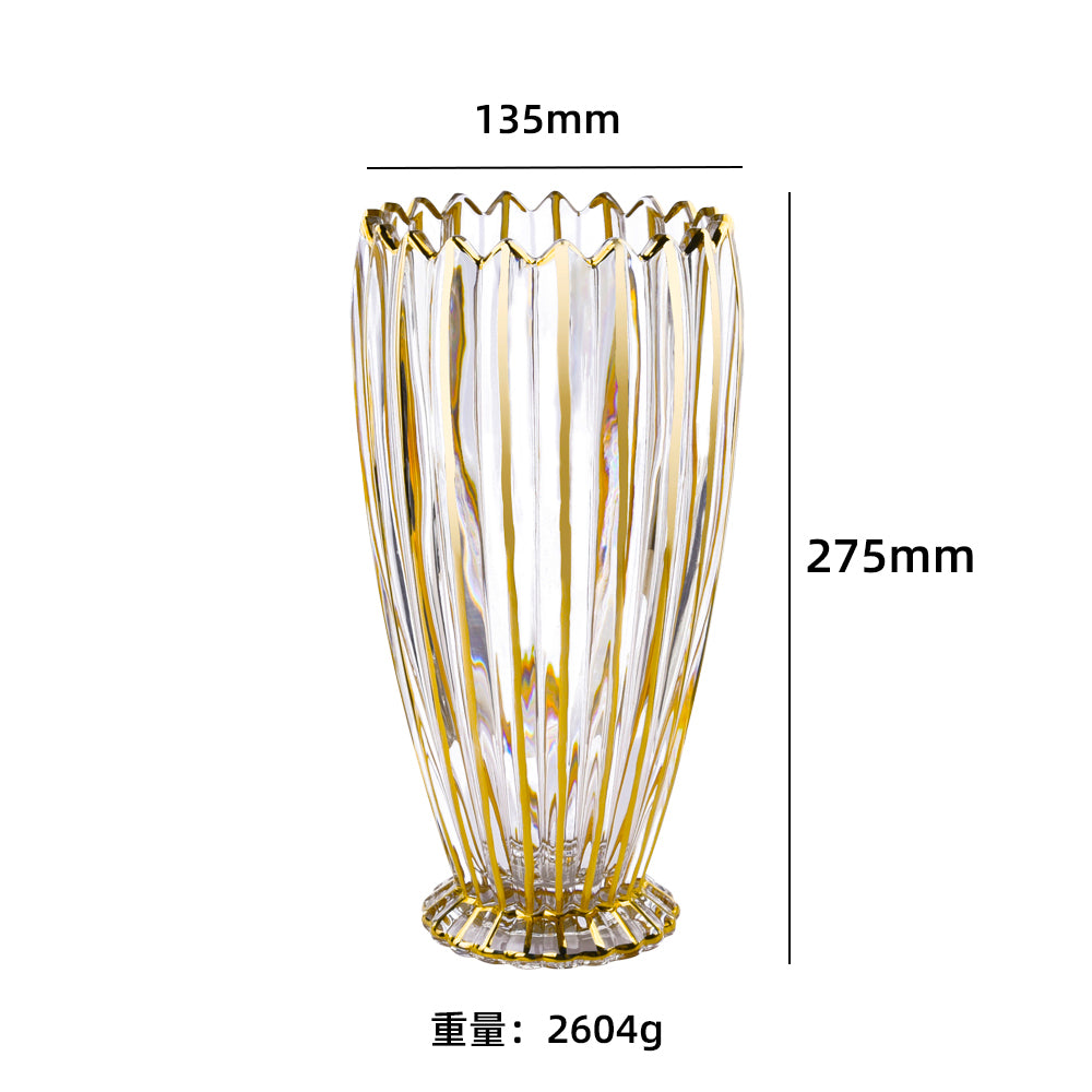 Gold Luxe Fluted Vase